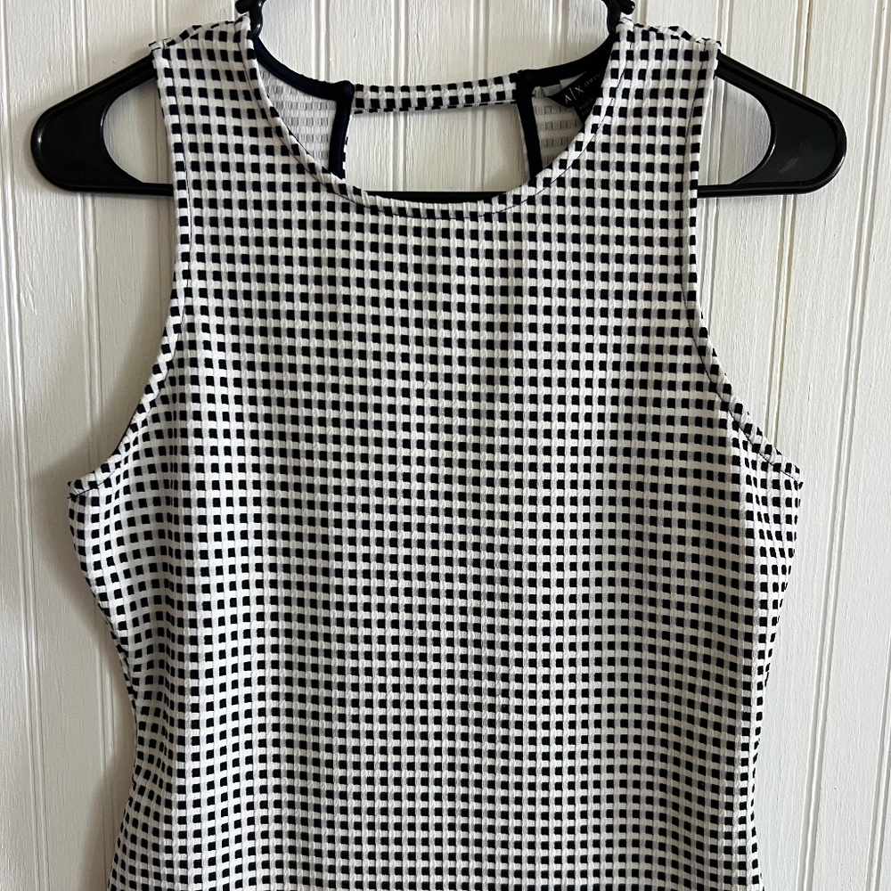 Armani Exchange Black and White Grid